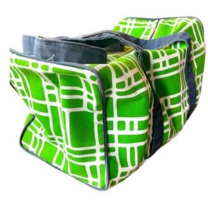 Ame‎ & Lulu Green & Navy Blue Tennis Tote Duffle Bag